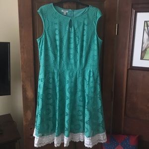 Teal knee length dress 👗